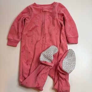 Carter's Pink Unicorn Footie Onesie
